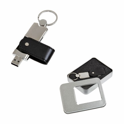 PR F-126-8 Metal & Suni Deri  USB  Bellek 8 GB 