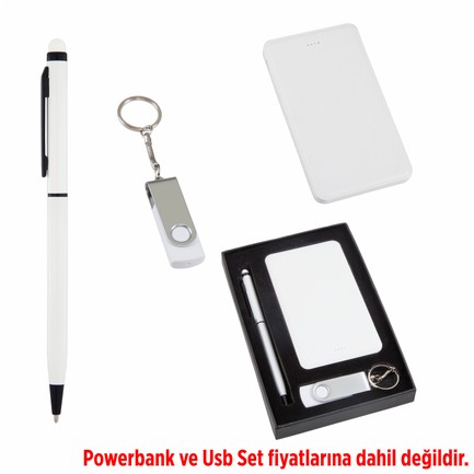 PR 853 Hediyelik Set (Powerbank,Kalem,USB Bellek)