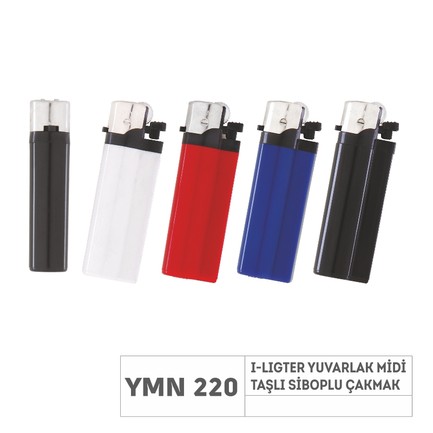 PR YMN-220 I-Lighter Taşlı Siboplu Yuvarlak Çakmak